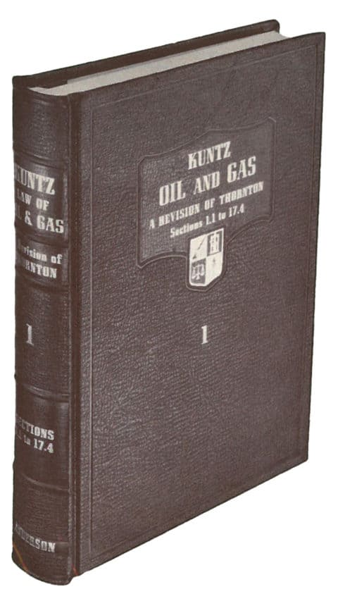 Scan of promotional ad for Kuntz, A Treatise on the Law of Oil and Gas