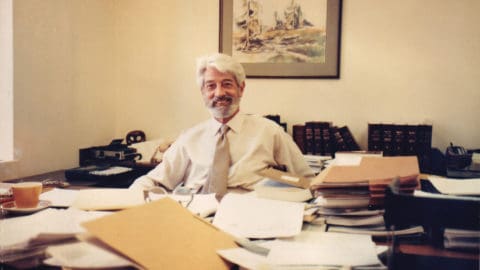 Eugene Kuntz in his office