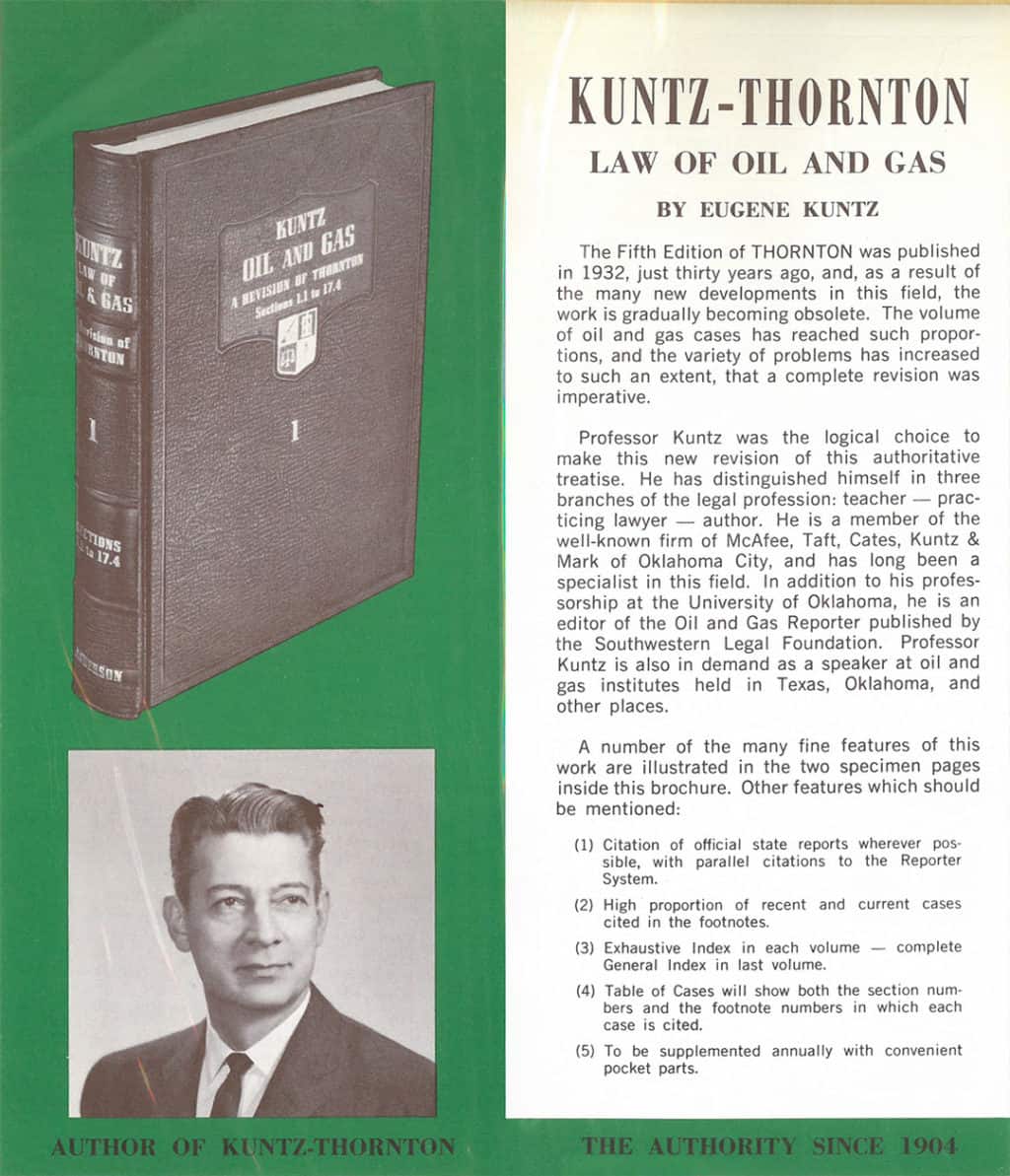 Kuntz Thornton Law of Oil and Gas