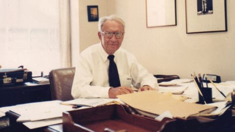 Photo of Stewart Mark in his office