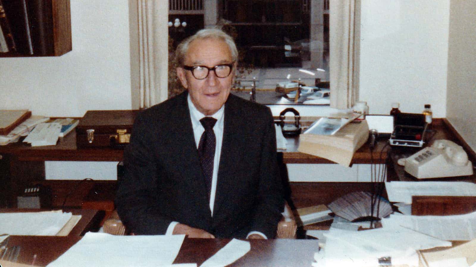 Photo of Stewart Mark at his desk