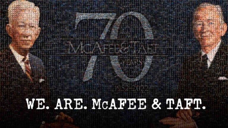 We. Are. McAfee & Taft Thumbnail