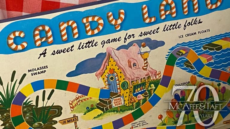 Photo of vintage Candy Land game board